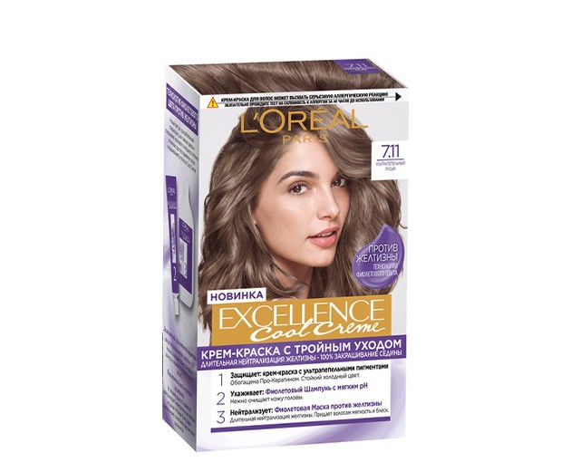 Loreal Paris Excellence თმის საღებავი N7.11 